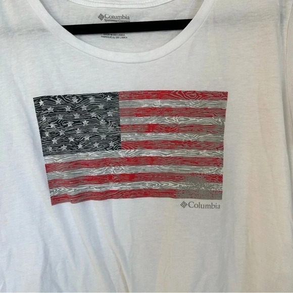 Columbia American Flag Patriotic T-Shirt Sz XL GUC - Picture 3 of 8